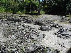 The remains of ancient Buddhist temples (Kuruhinna Tharaagandu) on the island of Kaashidhoo