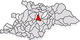 Location in Maramureș County