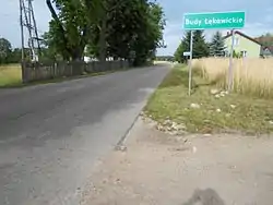 Road sign leading to the village