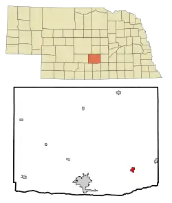 Location of Gibbon, Nebraska