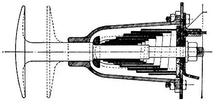 Diagram showing volute spring within buffer assembly