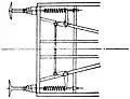 Diagram showing volute spring within buffer assembly on coach chassis