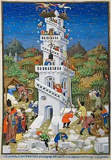Bedford Hours; building the Tower of Babel