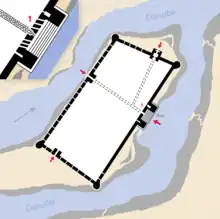 Plan of the Bulgarian fortress