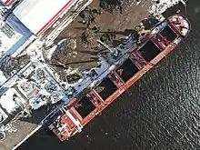 Bulk carrier ship view from top by findseajobs.com