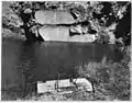 Middle Granite Quarry (Weller's Quarry), showing concentric shells of granite after flooding of the quarry (c. 1910)