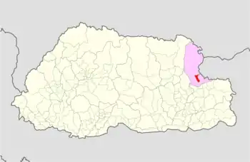 Location of Bumdeling Gewog