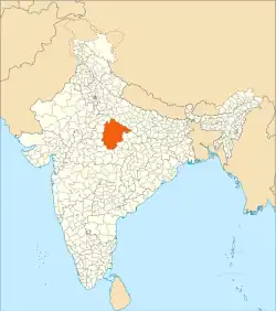 Location of Bundelkhand in India