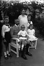 The family of Prince Oskar of Prussia in 1925: the three boys (aged 10, 8, and 3) are wearing Mary Janes.