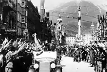 Image 11Cheering crowds greet the Nazis in Innsbruck (from Causes of World War II)