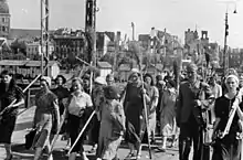 Women cleaning team in Riga, July 11, 1941