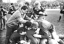 BFC Dynamo celebrating their victory in the final.