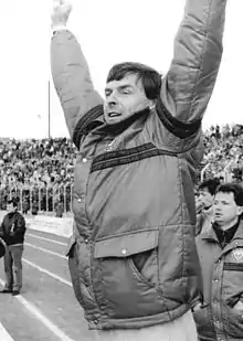 BFC Dynamo coach Jürgen Bogs during the final.