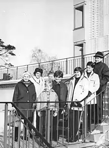 Helga Haase and the US women's Olympic speed skating team 1964