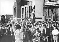 1966: Weightlifting-Demonstration at the European Championships in the GDR
