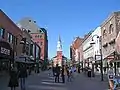 View of the church from the Church Street Marketplace, 2004