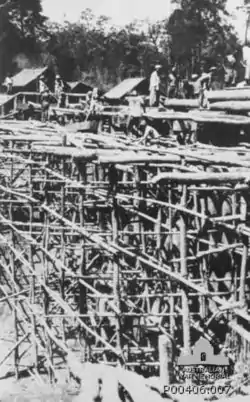 Bridge building at Camp Songkurai (1943)