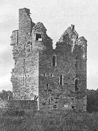 A photograph of Busbie Castle in 1912.