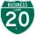 Business Interstate 20-T marker