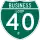 Business Interstate 40-B marker