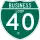 Business Interstate 40-D marker