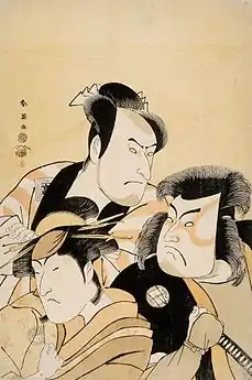 Ichikawa Komazō II, Sakata Hangōrō III, Nakayama Fukasaburō I, Shun'ei, 1794
