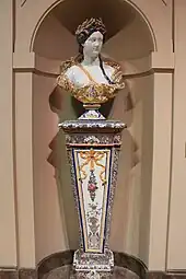 Baroque - Summer as Ceres, part of a series of anthropomorphic busts of the four seasons, a polychrome example of Rouen faience, c.1730, faience, Louvre