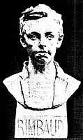 Bust of Rimbaud, appeared in La Plume in 1900.