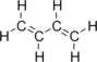 Full structural formula of 1,3-butadiene