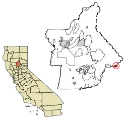 Location of Clipper Mills in Butte County, California.