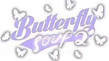 Title card with Butterfly Soup 2 in purple with outlines of butterflies surrounding