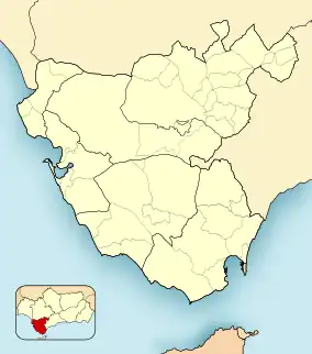 El Zabal is located in Province of Cádiz