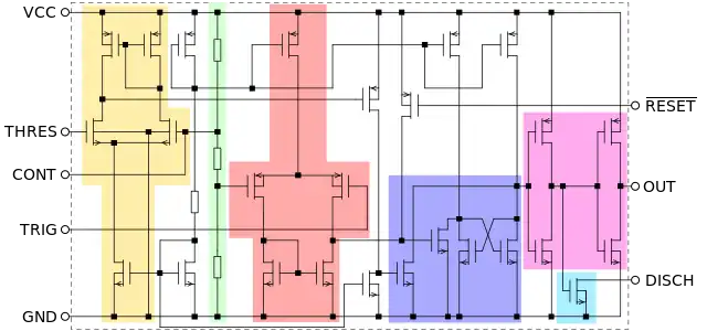 555 internal schematic of CMOS version