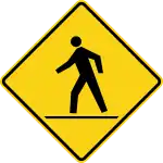 WC-2Pedestrian crosswalk ahead