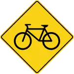 WC-7Bicycle crossing ahead