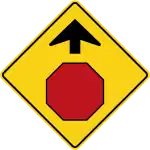 WB-1Stop sign ahead