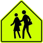 WC-1School crosswalk ahead