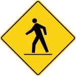 WC-7Pedestrian crosswalk ahead