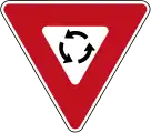 Yield at roundabout