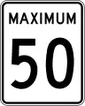 Maximum speed (50 km/h)