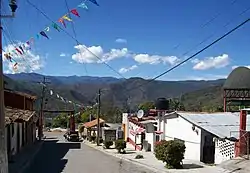 Main street of Guelatao de Juarez