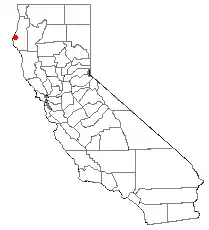 Location of Ferndale, California