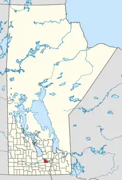 Location of Cartier in Manitoba