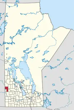 Location of the RM of Riding Mountain West in Manitoba