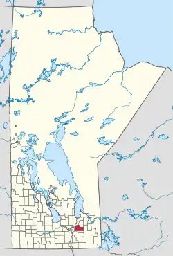 Location of the RM of Springfield in Manitoba