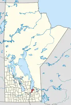Location of the RM of St. Clements in Manitoba