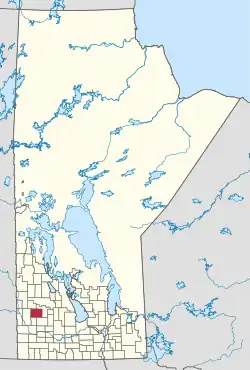 Location of the RM of Yellowhead in Manitoba