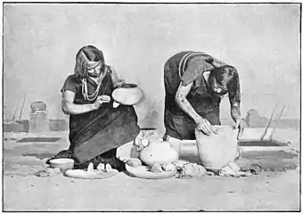 Pueblo pottery making