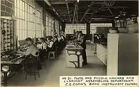 Flute and Piccolo makers and clarinet assembling department
