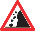 1.13a Danger of falling rocks from the right